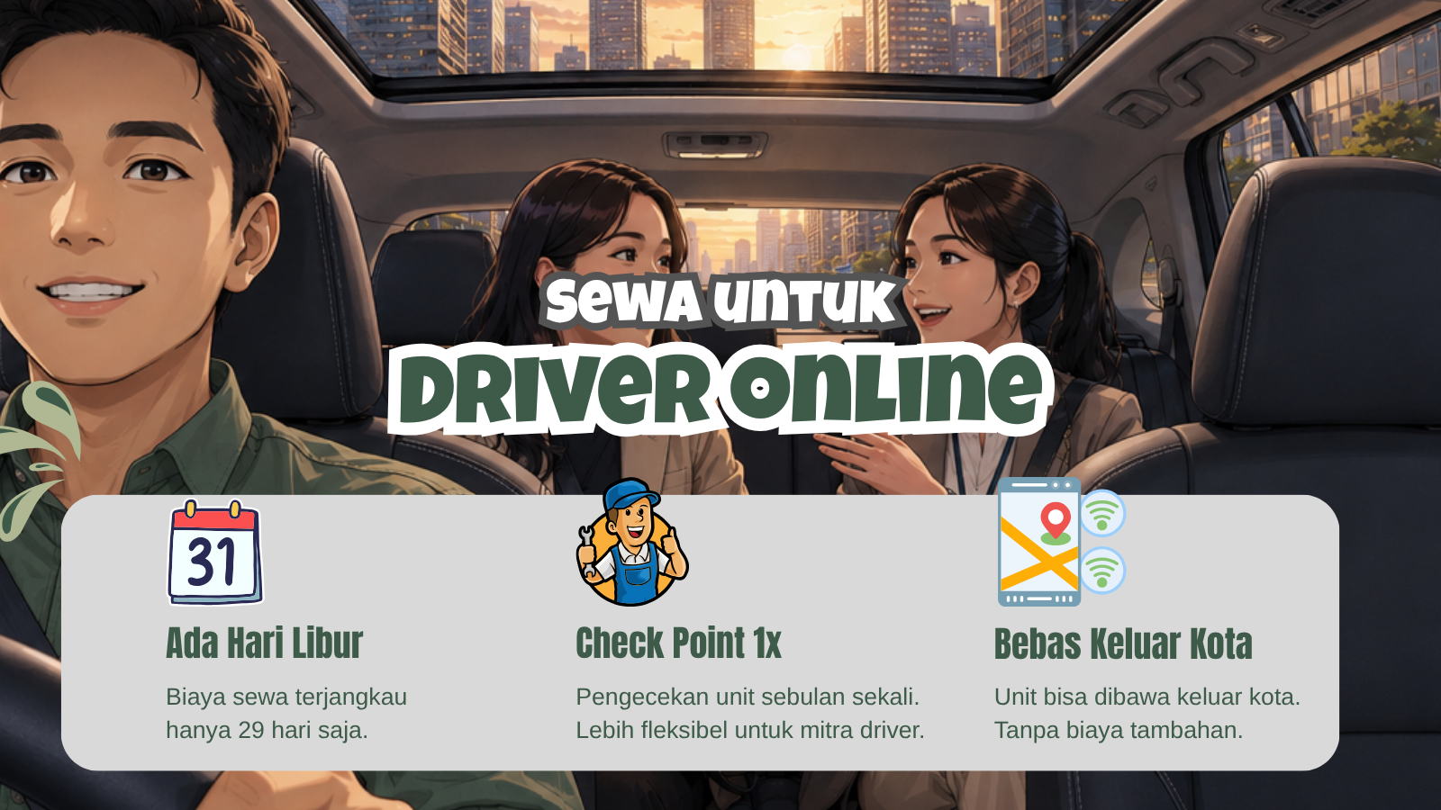 Sewa Untuk Driver Online